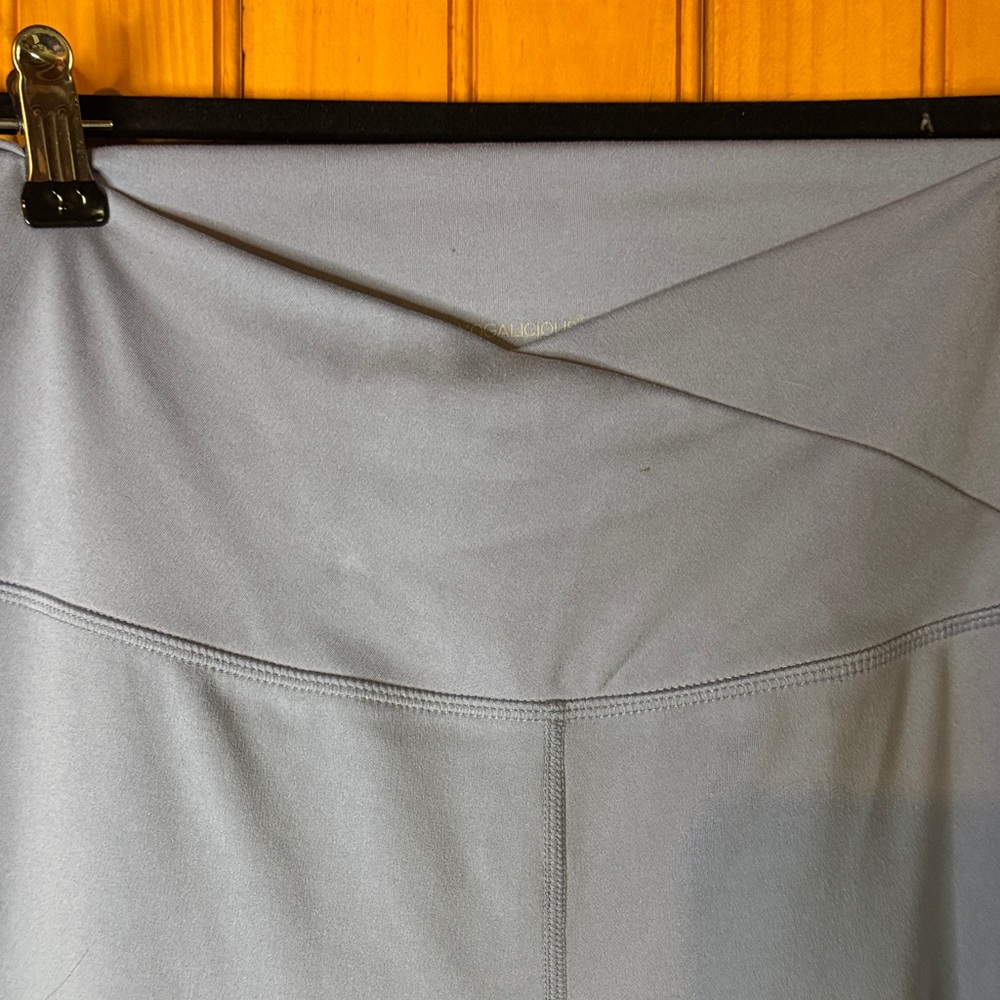 Yogalicious Lux Madison Crossover Flare Pants in Periwinkle - Picture 3 of 8